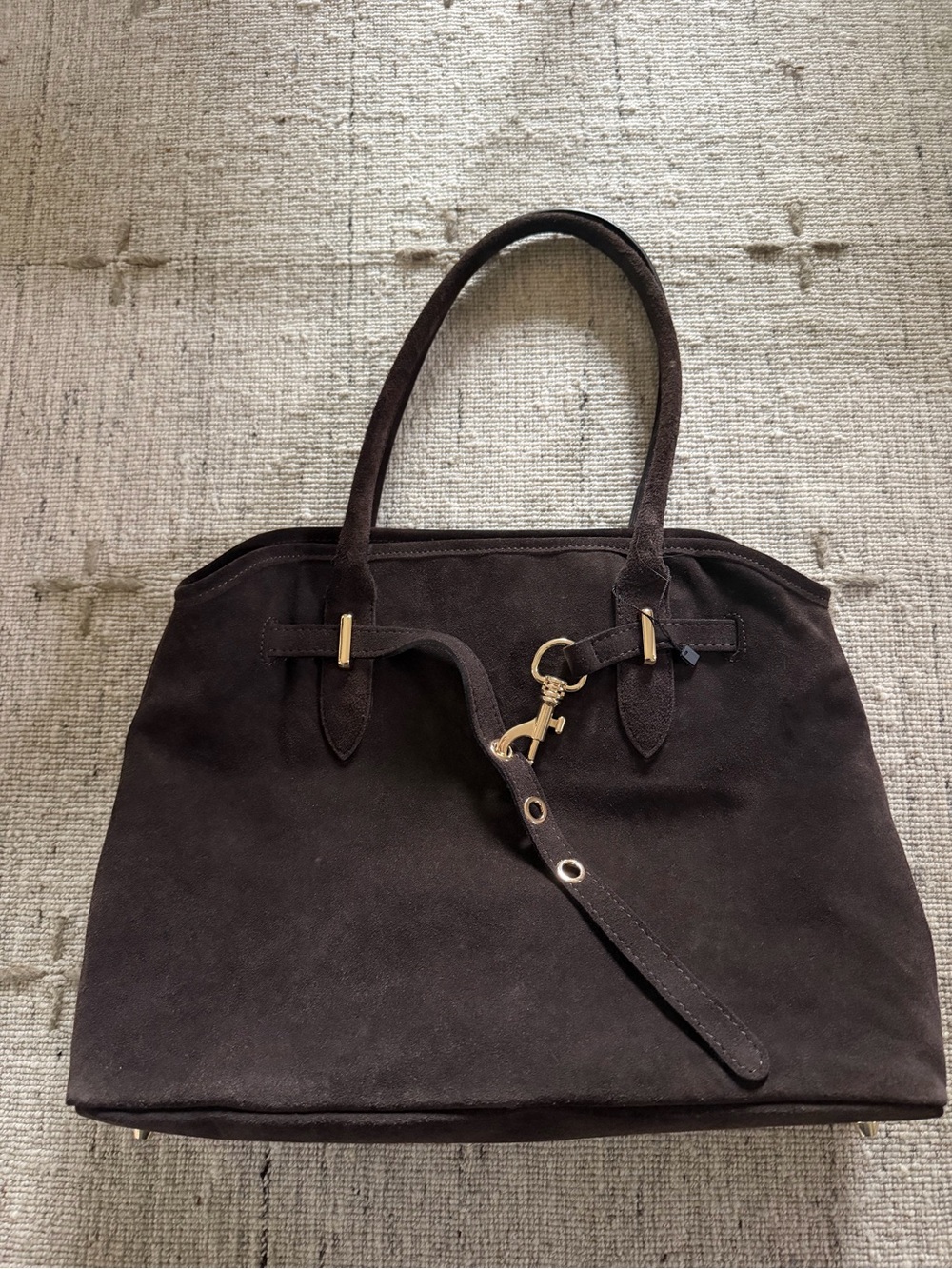 100% suede made in Italy shoulder bag